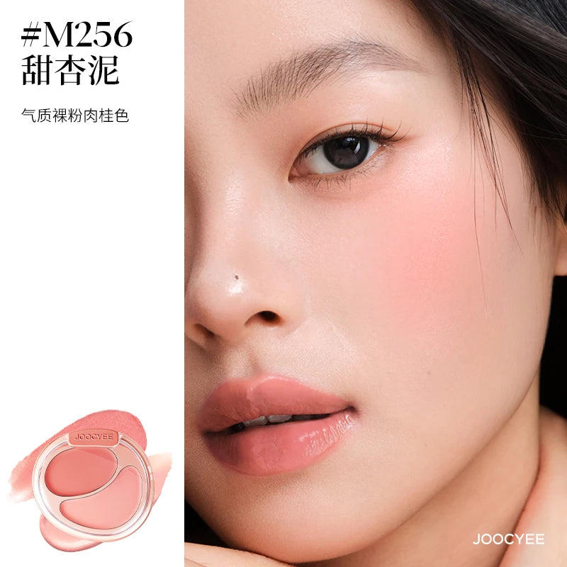 Joocyee Dual Color Blusher Cream Matte Highlight Longlasting Non-smudging Cheek Blush Swelling Atmosphere Not Melting Makeup 7g