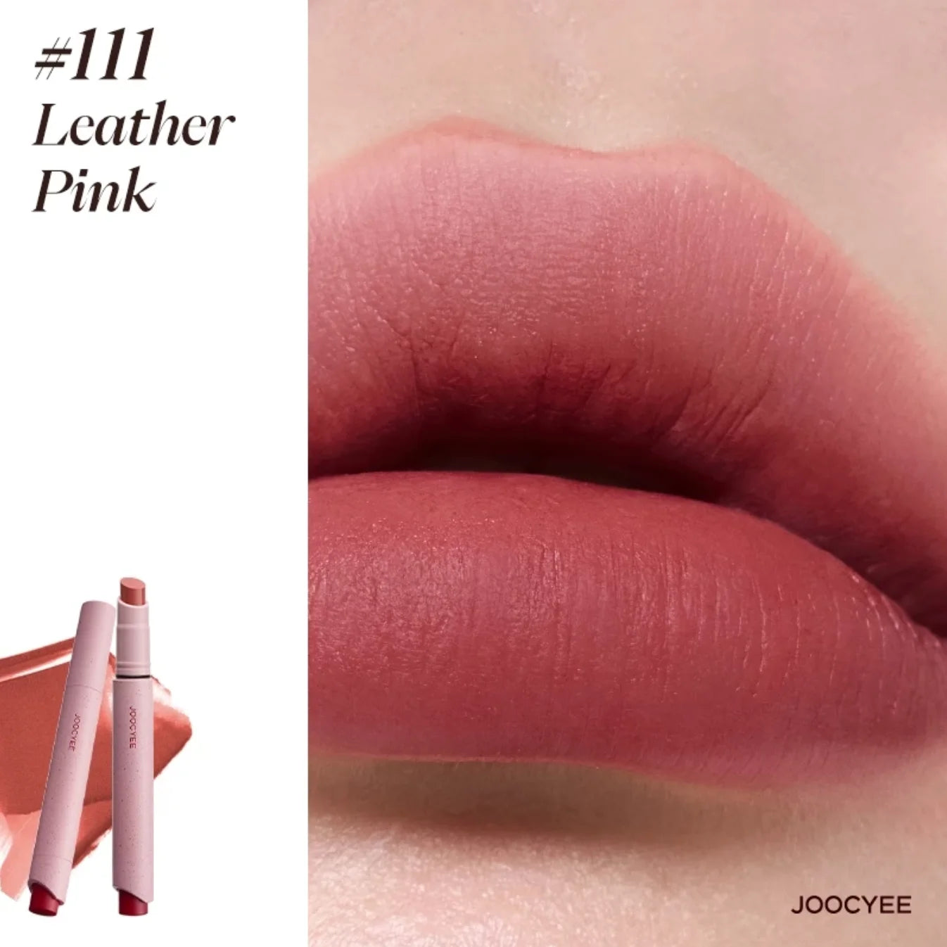 JOOCYEE Lipstick Velvet Matte Smooth Light Non-Stick Cup Non-Fading Low-Saturation Longlasting High-Coverage Lip Makeup 3g