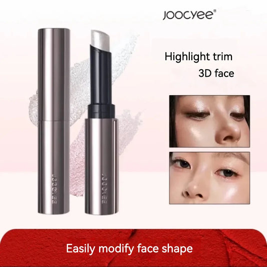 Joocyee Jelly Highlighter Stick Diamond Shimmer Long-Lasting Weightless Feel Waterproof Champagne Cosmetics Face Makeup